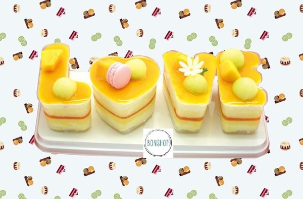 Ly đựng bánh chữ LOVE / I LOVE U đựng bánh Mousse, Tiramisu