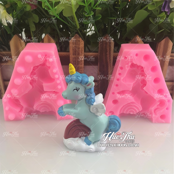 Khuôn silicon Ngựa Pony làm bánh rau câu 3D 4D nhấn xôi, fondant, socola, nến hanmade