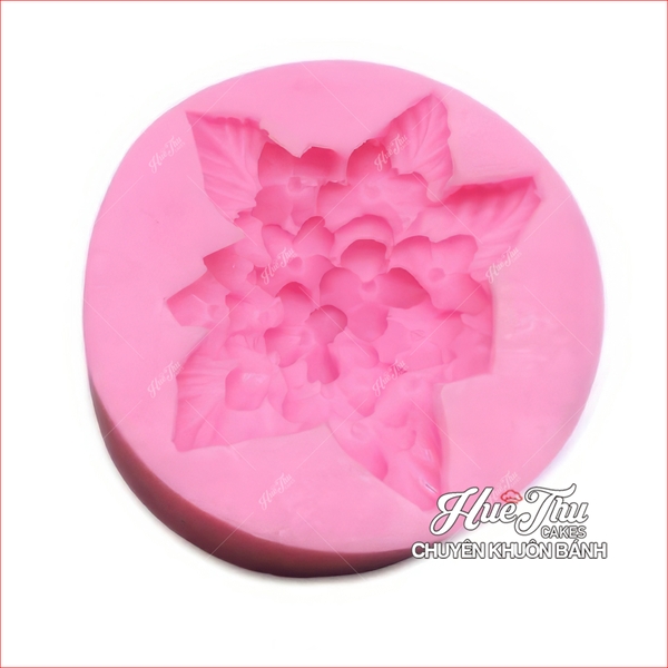 Khuôn silicon Cẩm Tú Cầu 5cm làm bánh rau câu 3D 4D nhấn xôi, fondant, socola, nến hanmade