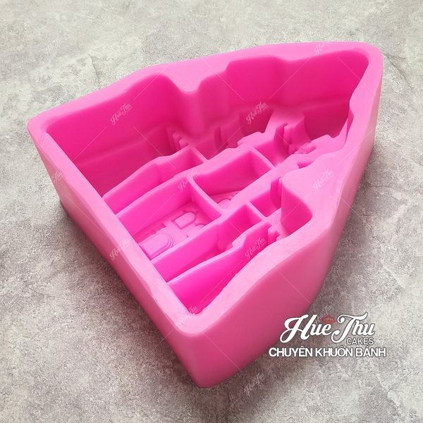 Khuôn silicon Lâu Đài làm bánh rau câu 3D 4D nhấn xôi, fondant, socola, nến hanmade