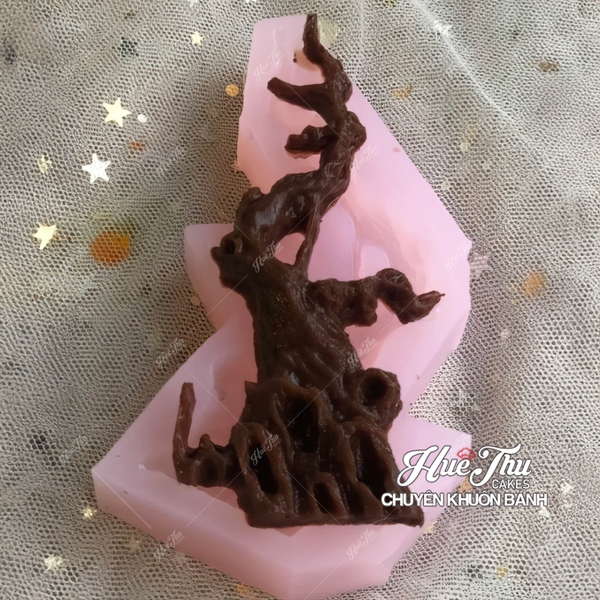 Khuôn silicon Thân Cây làm bánh rau câu 3D 4D nhấn xôi, fondant, socola, nến hanmade