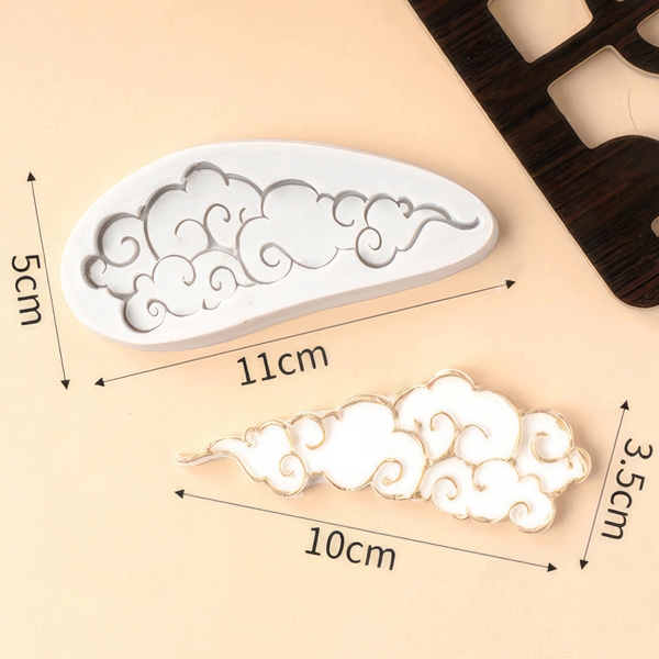Khuôn silicon Đám Mây (nhiều mẫu) làm bánh rau câu 3D 4D nhấn xôi, fondant, socola, nến hanmade