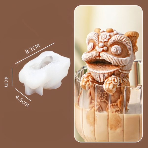 Khuôn silicon Lân Trung Thu làm bánh rau câu 3D 4D nhấn xôi, fondant, socola, nến hanmade
