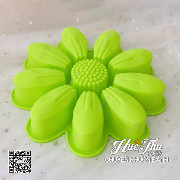 Khuôn silicon hoa Hướng Dương 25cm làm bánh rau câu 3D 4D nhấn xôi, fondant, socola, nến hanmade