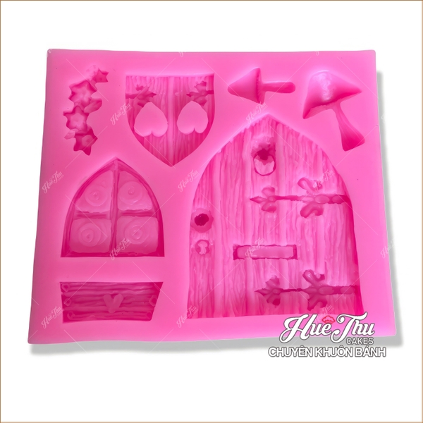 Khuôn silicon hình Cửa Sổ làm bánh rau câu 3D 4D nhấn xôi, fondant, socola, nến hanmade