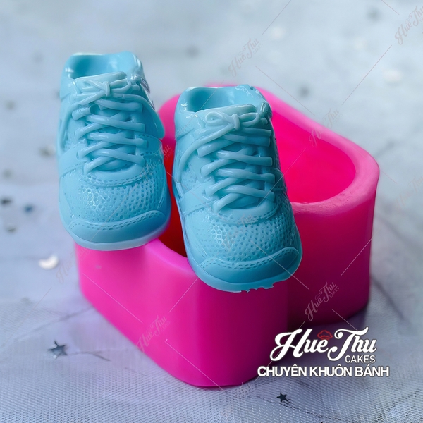 Khuôn silicon Đôi Giày Lớn làm bánh rau câu 3D 4D nhấn xôi, fondant, socola, nến hanmade