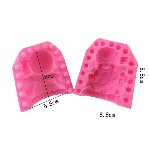 Khuôn silicon Ông Thọ / Bà Thọ 7cm làm bánh rau câu 3D 4D nhấn xôi, fondant, socola, nến hanmade