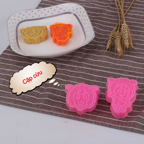 Khuôn nhấn Cutter Nhân Vật Hoạt Hình CT3 (nhiều mẫu) tạo hình bánh bao, bánh quy, bánh mì, rau câu, xôi hoa đậu