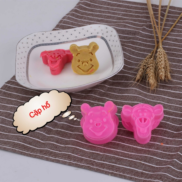 Khuôn nhấn Cutter Nhân Vật Hoạt Hình CT3 (nhiều mẫu) tạo hình bánh bao, bánh quy, bánh mì, rau câu, xôi hoa đậu