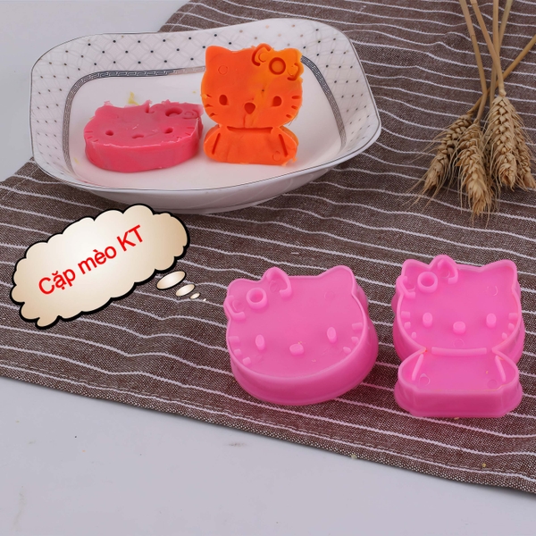 Khuôn nhấn Cutter Nhân Vật Hoạt Hình CT3 (nhiều mẫu) tạo hình bánh bao, bánh quy, bánh mì, rau câu, xôi hoa đậu