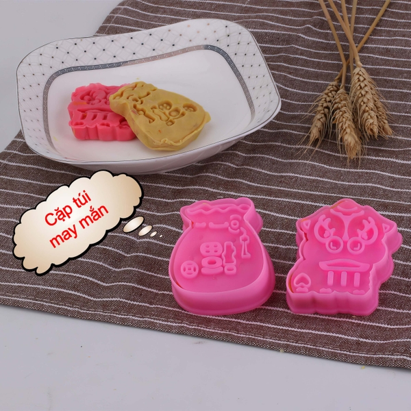 Khuôn nhấn Cutter Nhân Vật Hoạt Hình CT3 (nhiều mẫu) tạo hình bánh bao, bánh quy, bánh mì, rau câu, xôi hoa đậu