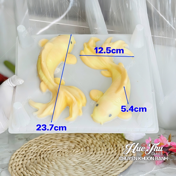 Khuôn Cá Chép / Cá Kol bằng nhựa (nhiều size) dùng đổ rau câu, nhấn xôi