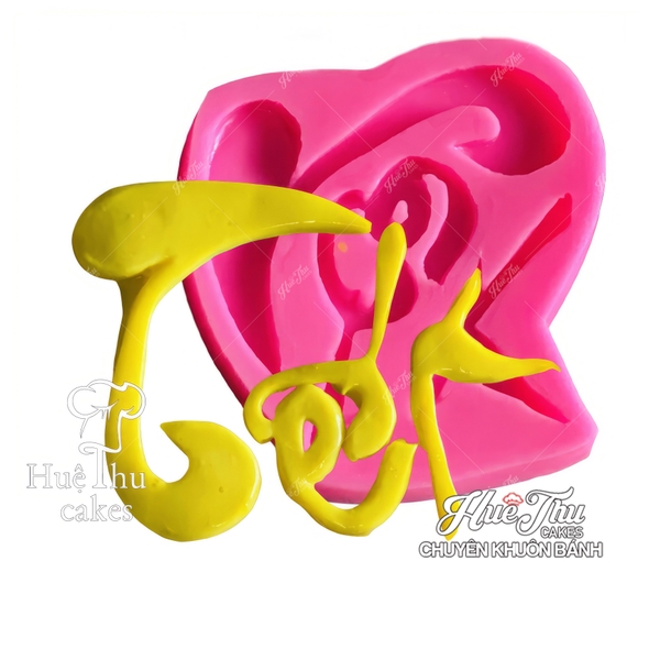 Khuôn silicon chữ Tết Xuân Phúc Lộc Thọ Tài làm bánh rau câu 3D 4D nhấn xôi, fondant, socola, nến hanmade