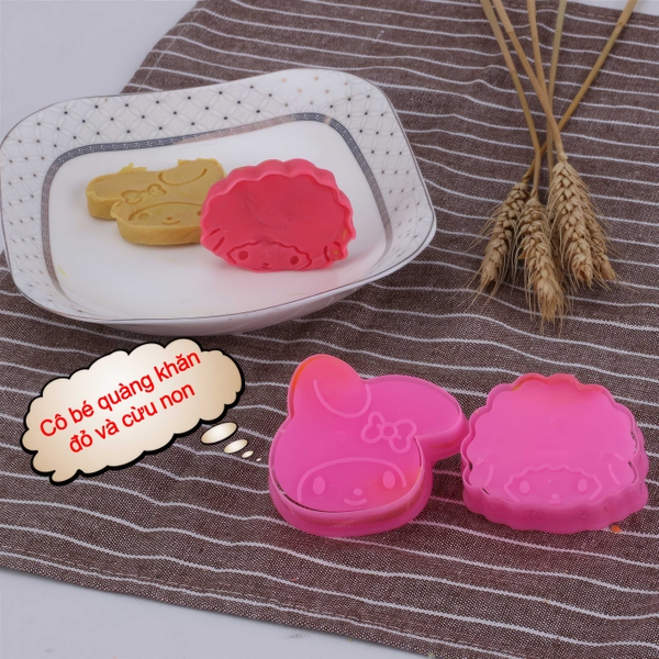 Khuôn nhấn Cutter Nhân Vật Hoạt Hình CT3 (nhiều mẫu) tạo hình bánh bao, bánh quy, bánh mì, rau câu, xôi hoa đậu