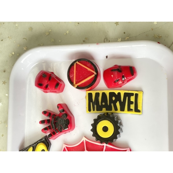 Khuôn silicon siêu nhân Marvel (bàn tay, logo, mặt nạ) làm rau câu 4D, pudding, bánh nướng