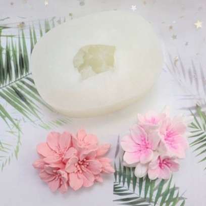 Khuôn silicon chùm Hoa Đào làm bánh rau câu 3D 4D nhấn xôi, fondant, socola, nến hanmade