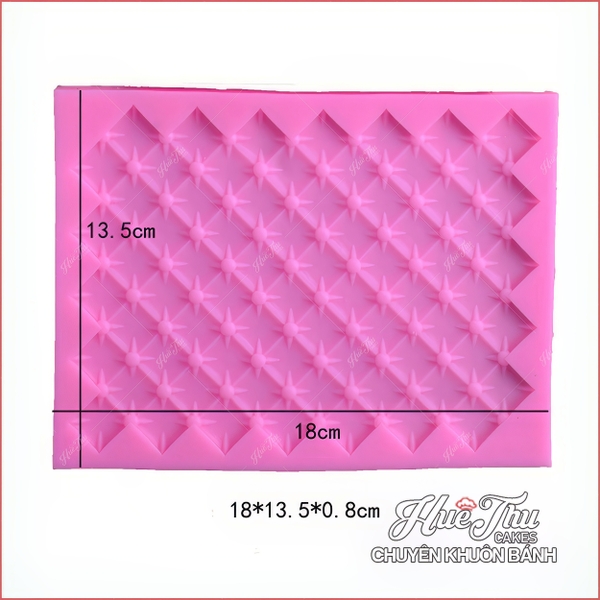 Khuôn silicon Đan Chéo cách điệu 18cm ốp viền cho bánh rau câu 3D, 4D