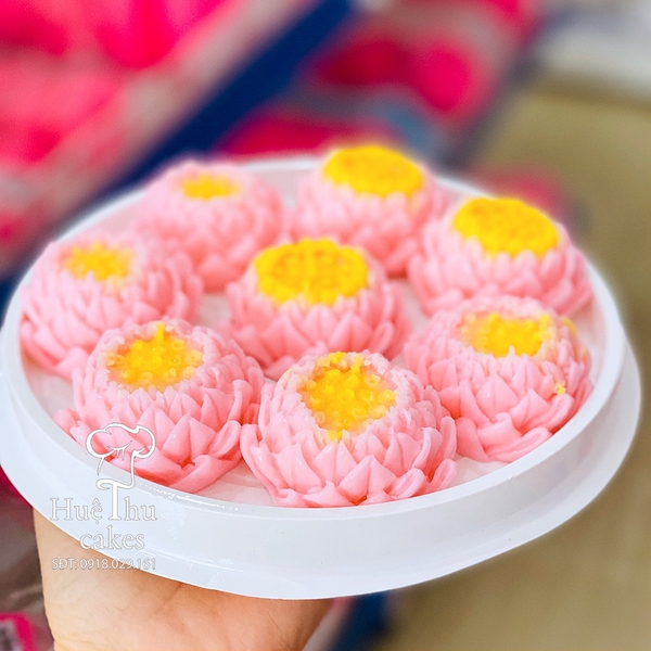 Khuôn silicon Gương Sen Nở làm bánh rau câu 3D 4D nhấn xôi, fondant, socola, nến hanmade