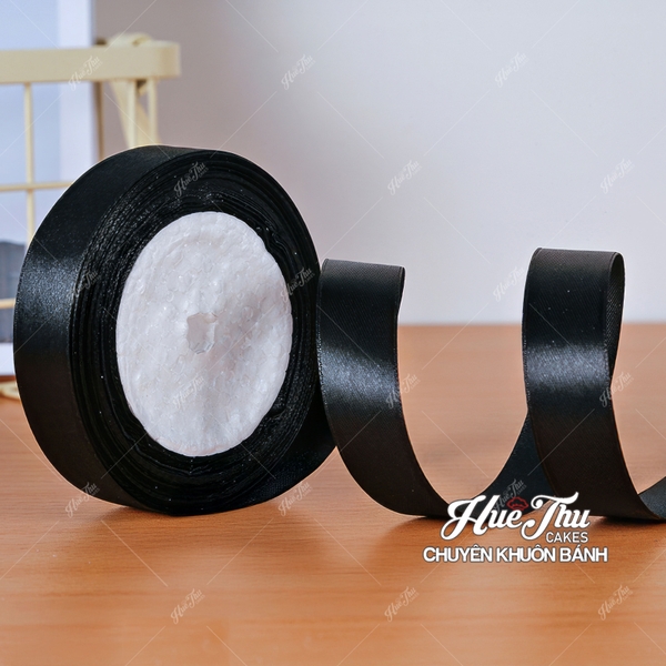 Ruy băng satin, ruy băng vải cuộn rộng 2cm trang trí bánh sinh nhật, bánh rau câu