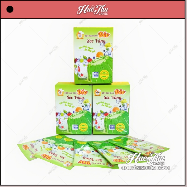 Bột rau câu dẻo Sóc Vàng (jelly - Sóc Xanh)