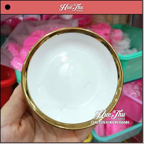 Đĩa Sứ Tròn 10cm (nhiều màu), Đĩa Sứ Tròn Đựng Bánh Bao - trang trí đồ ăn, bàn tiệc, mâm cúng