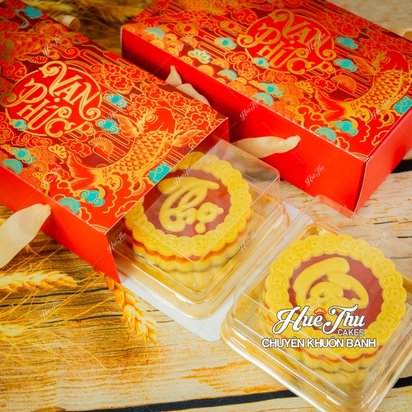 Hộp trung thu Vạn Phúc 2 bánh - hộp đựng bánh Trung Thu 150g - 250g