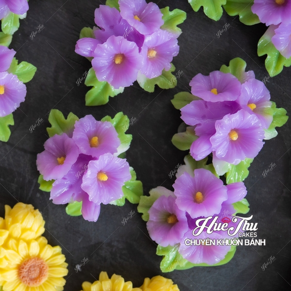 Khuôn silicon chùm Hoa Lan (3 bông) 6x3cm làm bánh rau câu 3D 4D nhấn xôi, fondant, socola, nến hanmade