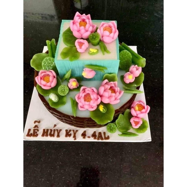 Bộ khuôn silicon Hoa Sen Thái (11 chi tiết) làm bánh rau câu 3D 4D nhấn xôi, fondant, socola, nến hanmade