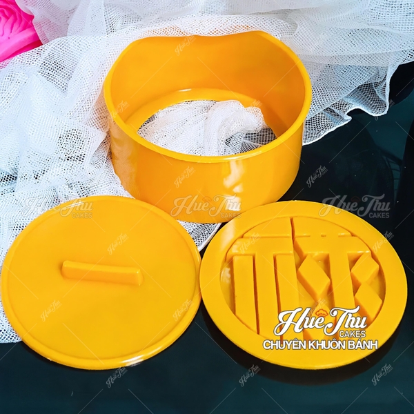 Khuôn xôi hình Tròn 14cm - khuôn ép xôi, khuôn nhấn xôi Vĩnh Trường