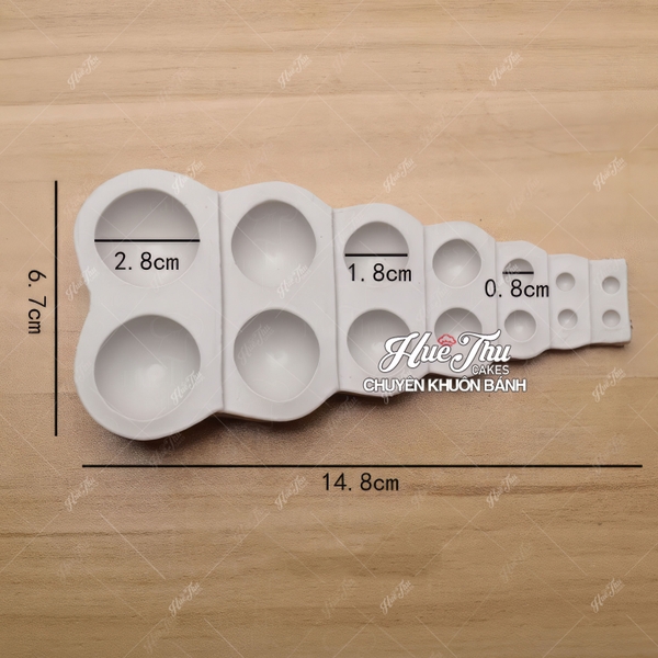 Khuôn silicon Hạt Ngọc Trai làm bánh rau câu 3D 4D nhấn xôi, fondant, socola, nến hanmade