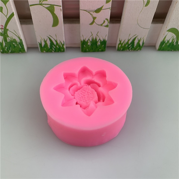 Khuôn silicon hoa Sen 4cm làm bánh rau câu 3D 4D nhấn xôi, fondant, socola, nến hanmade