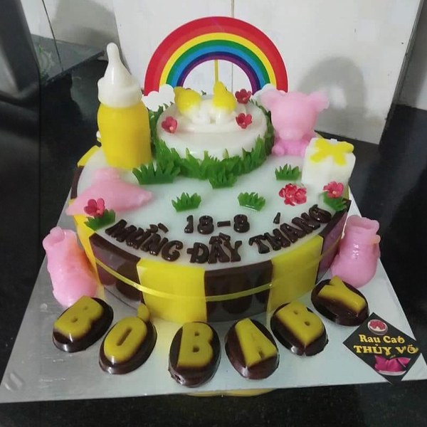 Khuôn silicon em bé nằm đội mũ tai thỏ 7cm làm bánh rau câu 3D 4D nhấn xôi, fondant, socola, nến hanmade