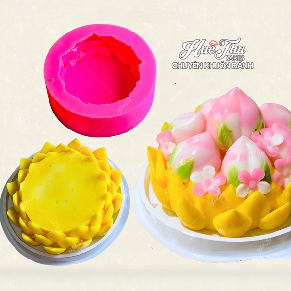 Khuôn silicon Đế Sen làm bánh rau câu 3D 4D nhấn xôi, fondant, socola, nến hanmade