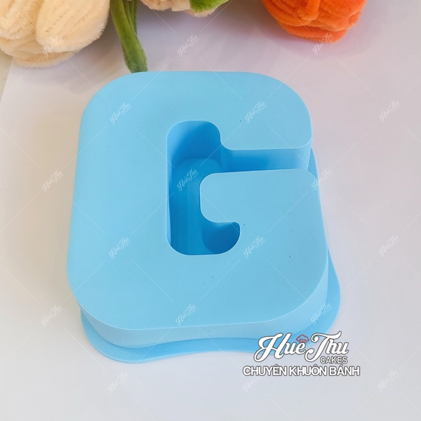 Khuôn silicon Chữ Cái / Số / Ký Tự từ A-Z 0-9 kích thước 12cm làm bánh rau câu 3D 4D nhấn xôi, fondant, socola