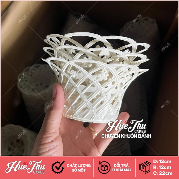 Giỏ nhựa 12cm đựng bánh bao, cắm hoa mâm cúng - giỏ đựng trái cây, quà tặng, làm bánh rau câu giỏ hoa