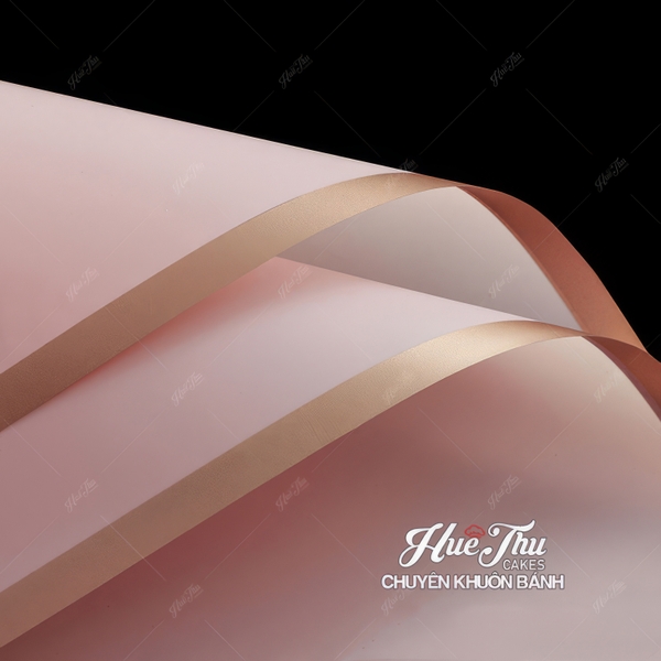 Giấy gói hoa bóng mờ viền đồng