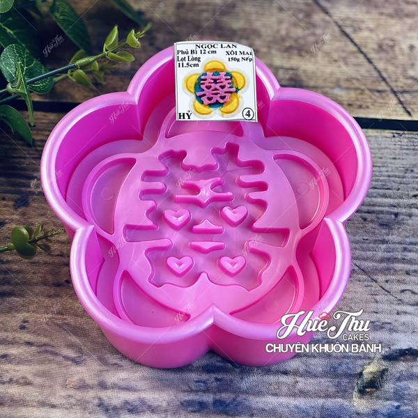 Khuôn xôi hình Bông Mai 12cm cao 5cm - khuôn ép xôi, khuôn nhấn xôi Ngọc Lan