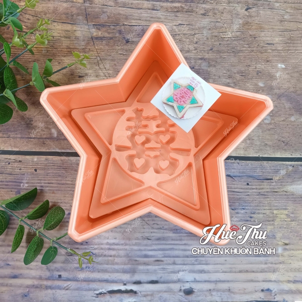 Khuôn xôi hình Ngôi Sao 20cm cao 8cm - khuôn ép xôi, khuôn nhấn xôi Ngọc Lan