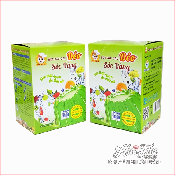 Bột rau câu dẻo Sóc Vàng (jelly - Sóc Xanh)