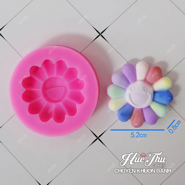 Khuôn silicon Hoa Mặt Trời làm bánh rau câu 3D 4D nhấn xôi, fondant, socola, nến hanmade