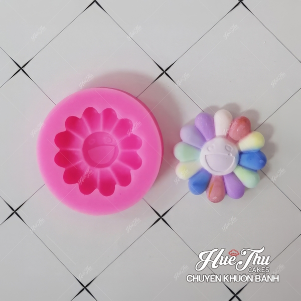Khuôn silicon Hoa Mặt Trời làm bánh rau câu 3D 4D nhấn xôi, fondant, socola, nến hanmade