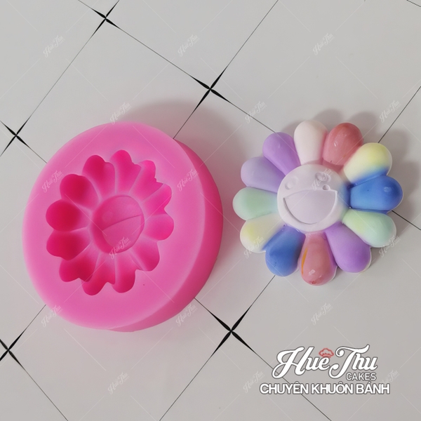 Khuôn silicon Hoa Mặt Trời làm bánh rau câu 3D 4D nhấn xôi, fondant, socola, nến hanmade