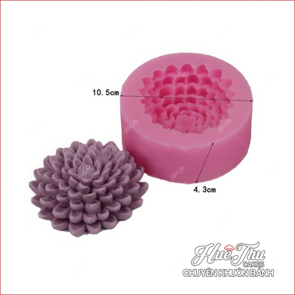 Khuôn silicon Hoa Cúc Hoàng Gia 10.5cm làm bánh rau câu 3D 4D nhấn xôi, fondant, socola, nến hanmade