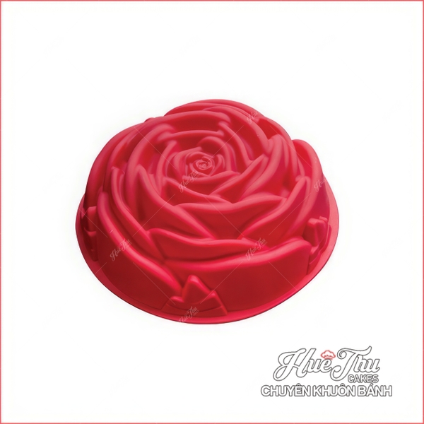 Khuôn silicon Đóa Hoa Hồng 23cm làm bánh rau câu 3D 4D mâm cúng