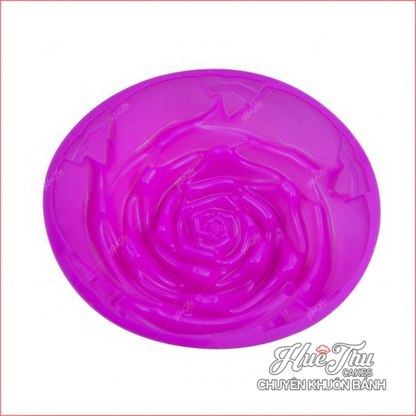 Khuôn silicon Đóa Hoa Hồng 23cm làm bánh rau câu 3D 4D mâm cúng