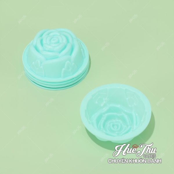 Khuôn silicon Hoa Hồng 7cm (10 cái) làm bánh rau câu 3D 4D bánh da lợn