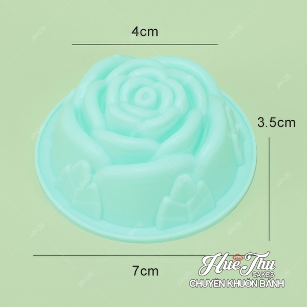 Khuôn silicon Hoa Hồng 7cm (10 cái) làm bánh rau câu 3D 4D bánh da lợn