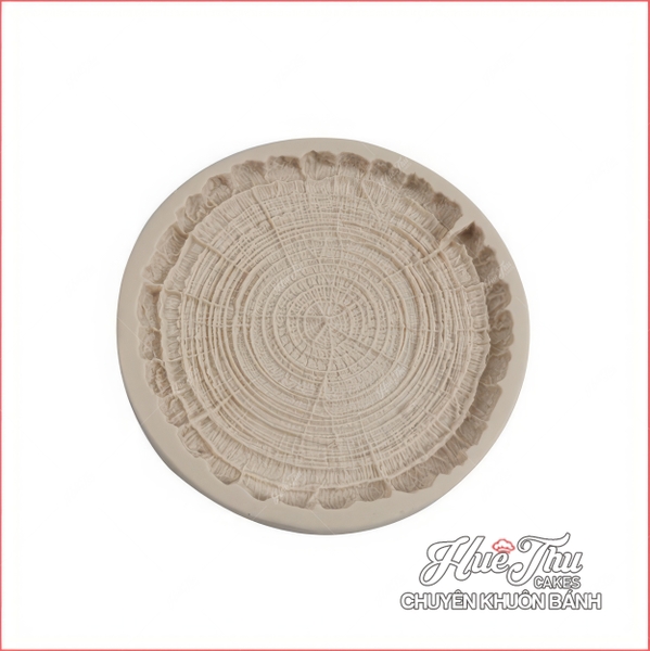 Khuôn silicon Mặt Gỗ Gốc Cây làm bánh rau câu 3D 4D nhấn xôi, fondant, socola, nến hanmade
