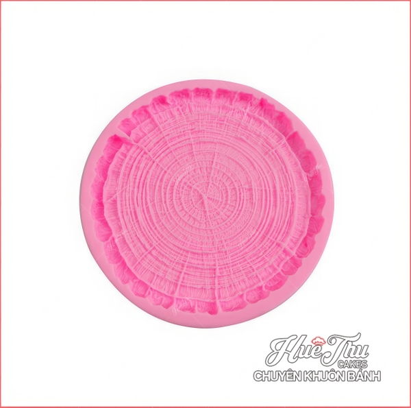Khuôn silicon Mặt Gỗ Gốc Cây làm bánh rau câu 3D 4D nhấn xôi, fondant, socola, nến hanmade