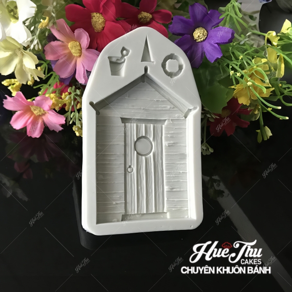 Khuôn silicon Ngôi Nhà Hội Họa làm bánh rau câu 3D 4D nhấn xôi, fondant, socola, nến hanmade
